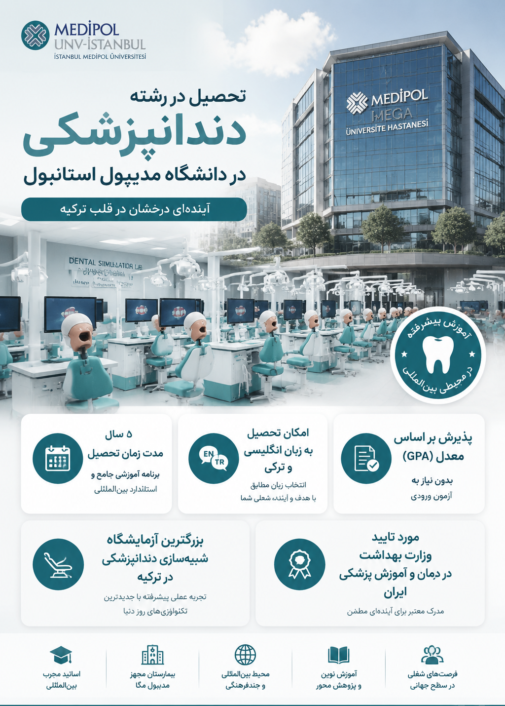 دندانپزشکی دانشگاه مدیپول استانبول 
