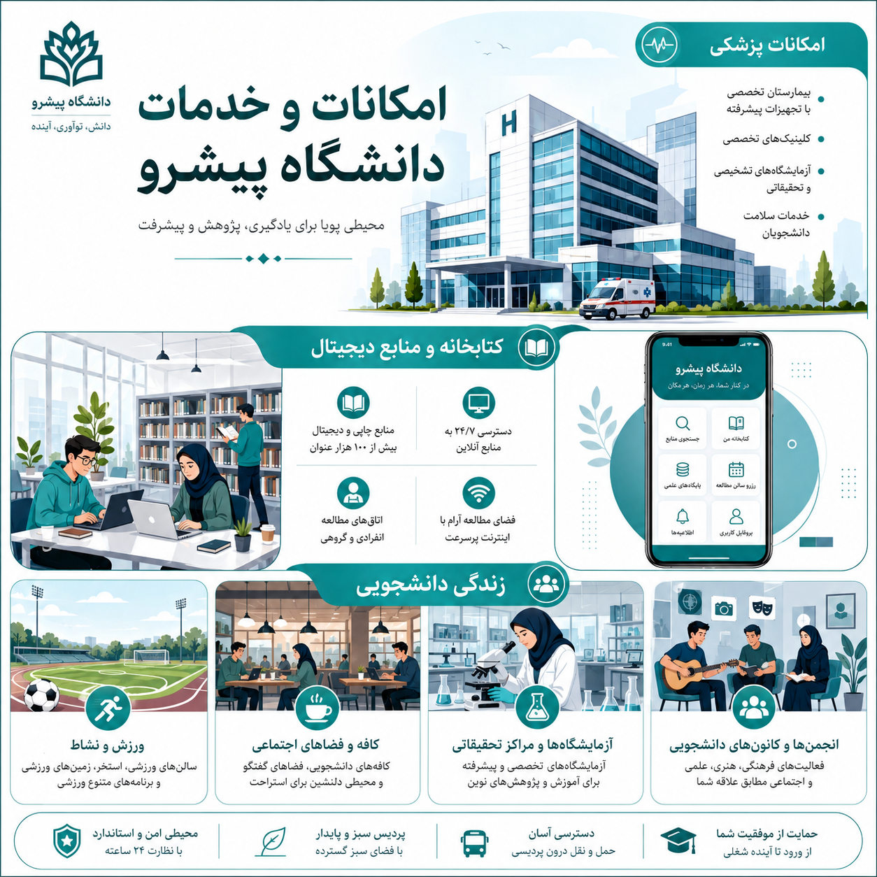 امکانات دانشگاه مدیپول استانبول 