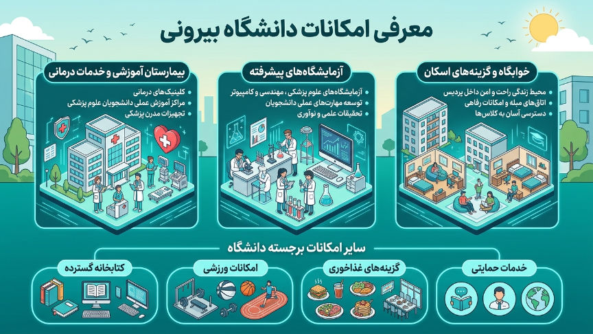 امکانات دانشگاه بیرونی 
