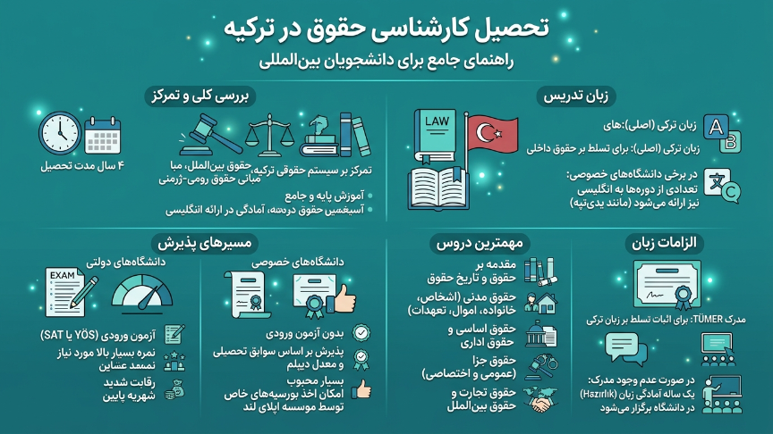 تحصیل کارشناسی حقوق در ترکیه