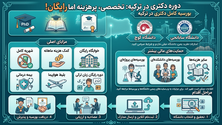 تحصیل دکتری رایگان در ترکیه 