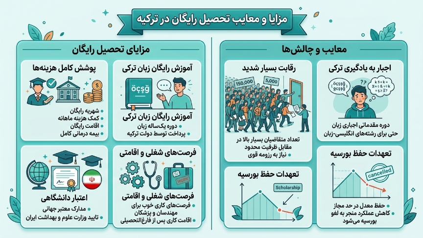 مزایا و معایب تحصیل رایگان در ترکیه 