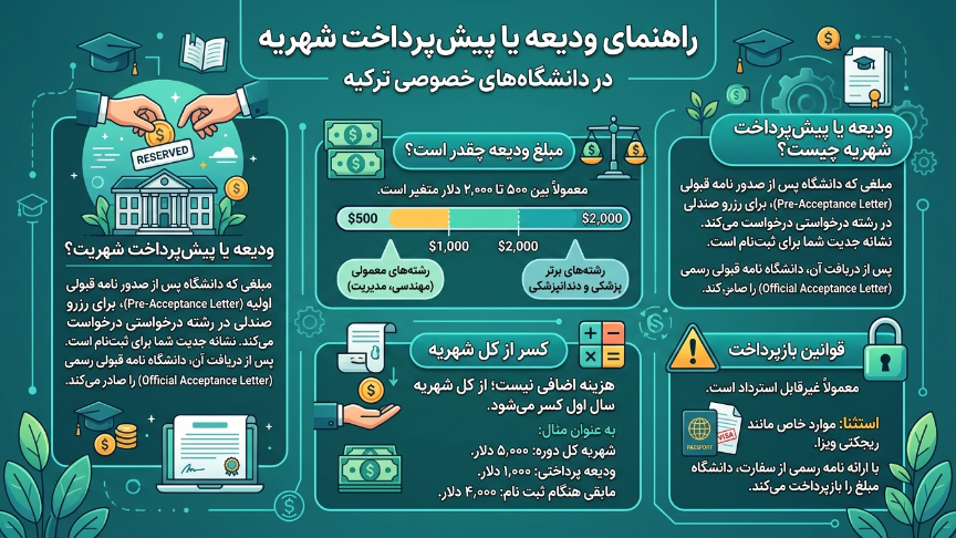 پیش پرداخت هزینه تحصیلی ترکیه 