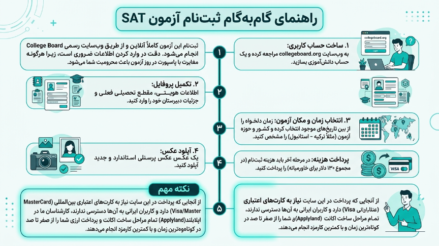 ثبت نام آزمون SAT