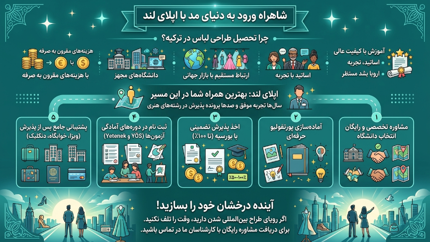 رشته طراحی لباس در ترکیه با اپلای لند 