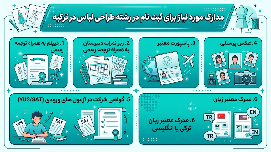 مدارک رشته طراحی لباس در ترکیه 