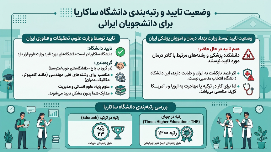 تاییدیه ورتبه دانشگاه ساکاریا