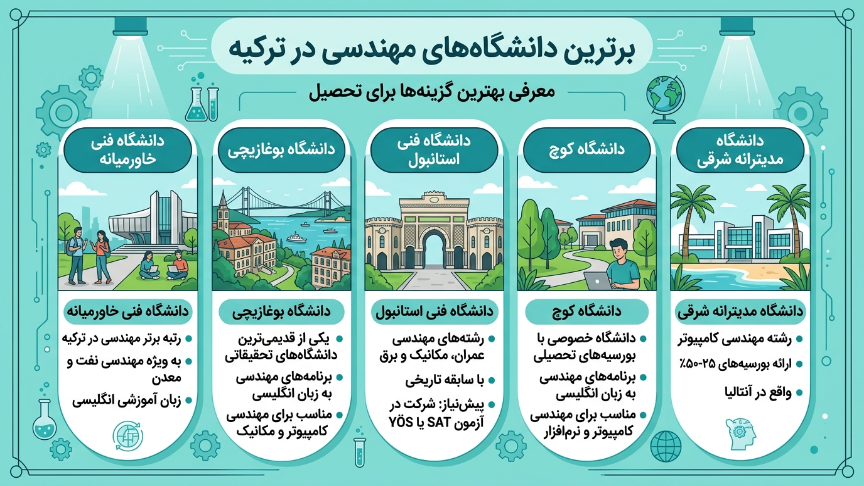 برترین دانشگاه های مهندسی در ترکیه