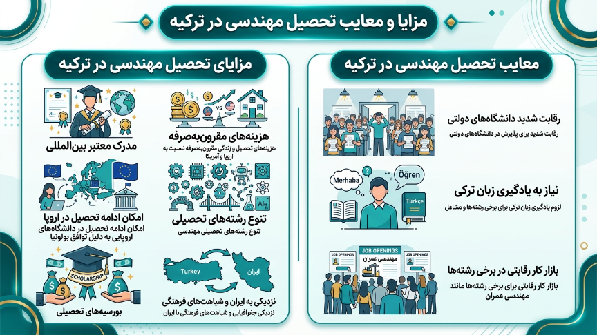 مزایا و معایب مهندسی در ترکیه