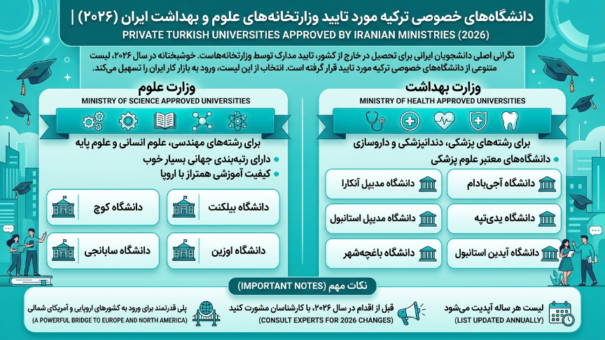 دانشگاههای خصوصی ترکیه مورد تایید ایران