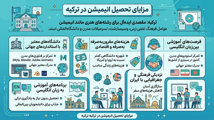 مزایای تحصیل در رشته انیمیشن ترکیه 