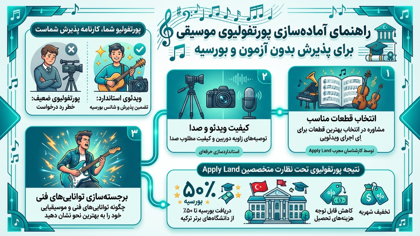 آماده سازی پورتفولیو رشته موسیقی در ترکیه