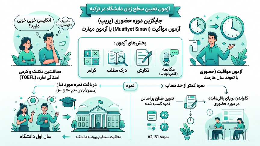 آزمون زبان دانشگاه‌های انگلیسی زباتن ترکیه 