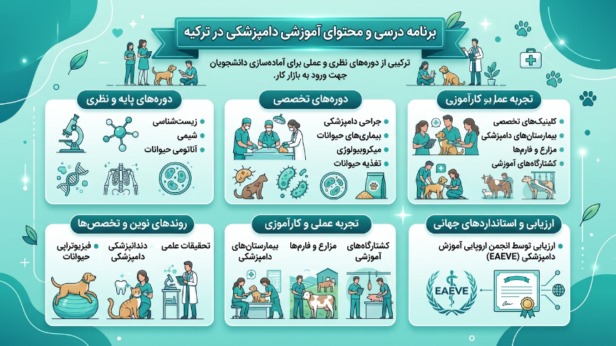 برنامه درسی رشته دامپزشکی در ترکیه