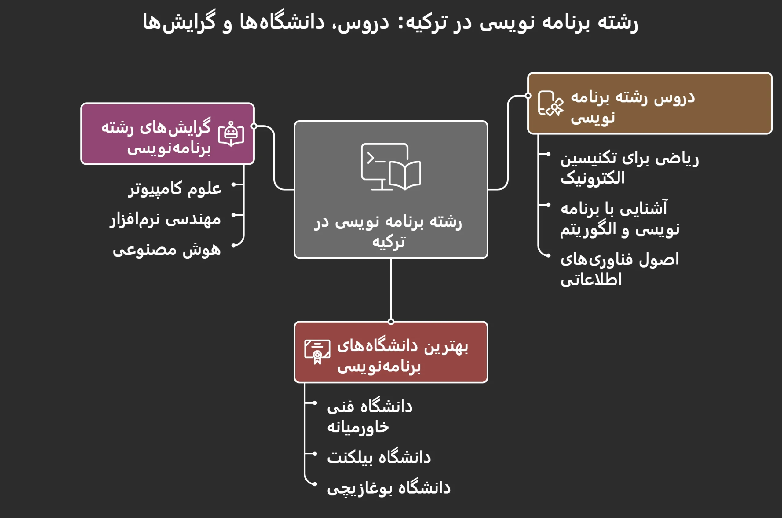 پذیرش رشته برنامه نویسی در ترکیه