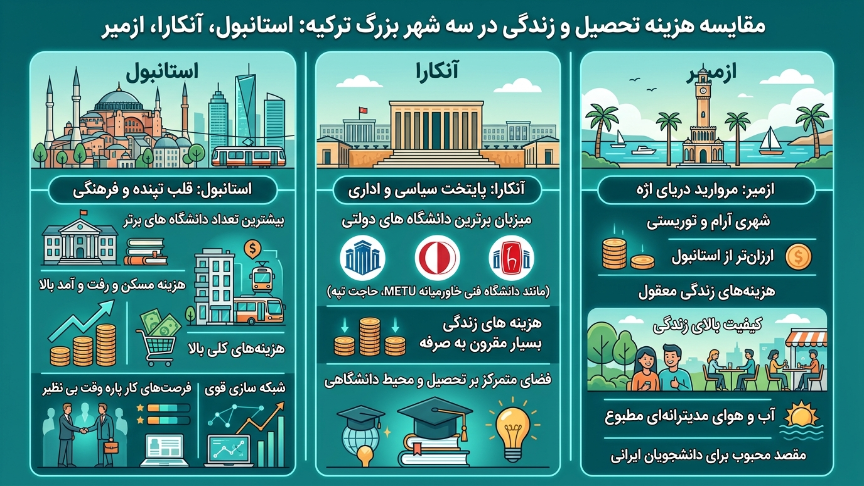 هزینه تحصیل و رندگی در ترکیه