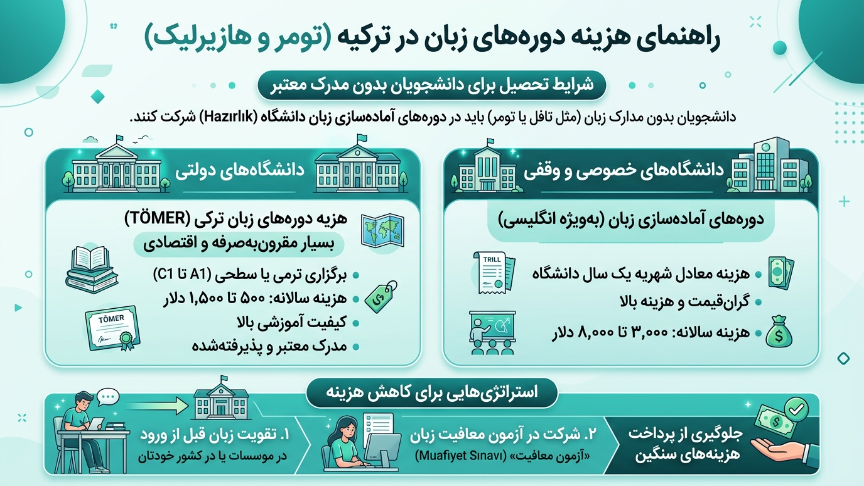 هزینه دوره زبان در ترکیه 