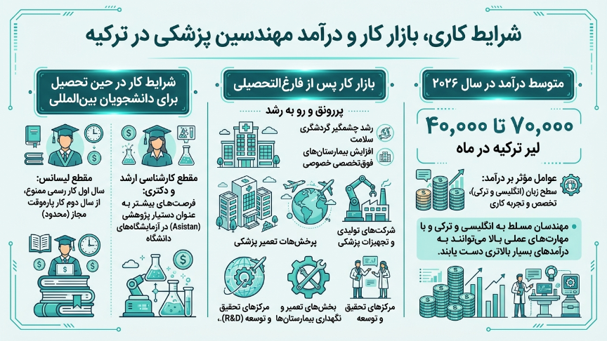 بازارکار مهندسی پزشکی در ترکیه 