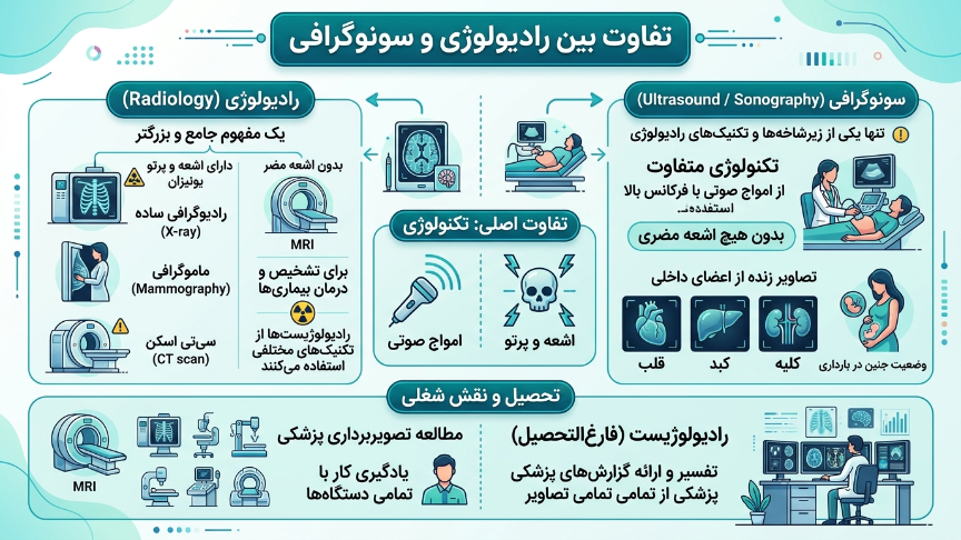 تفاوت رادیولوژی و سونوگرافی در ترکیه 