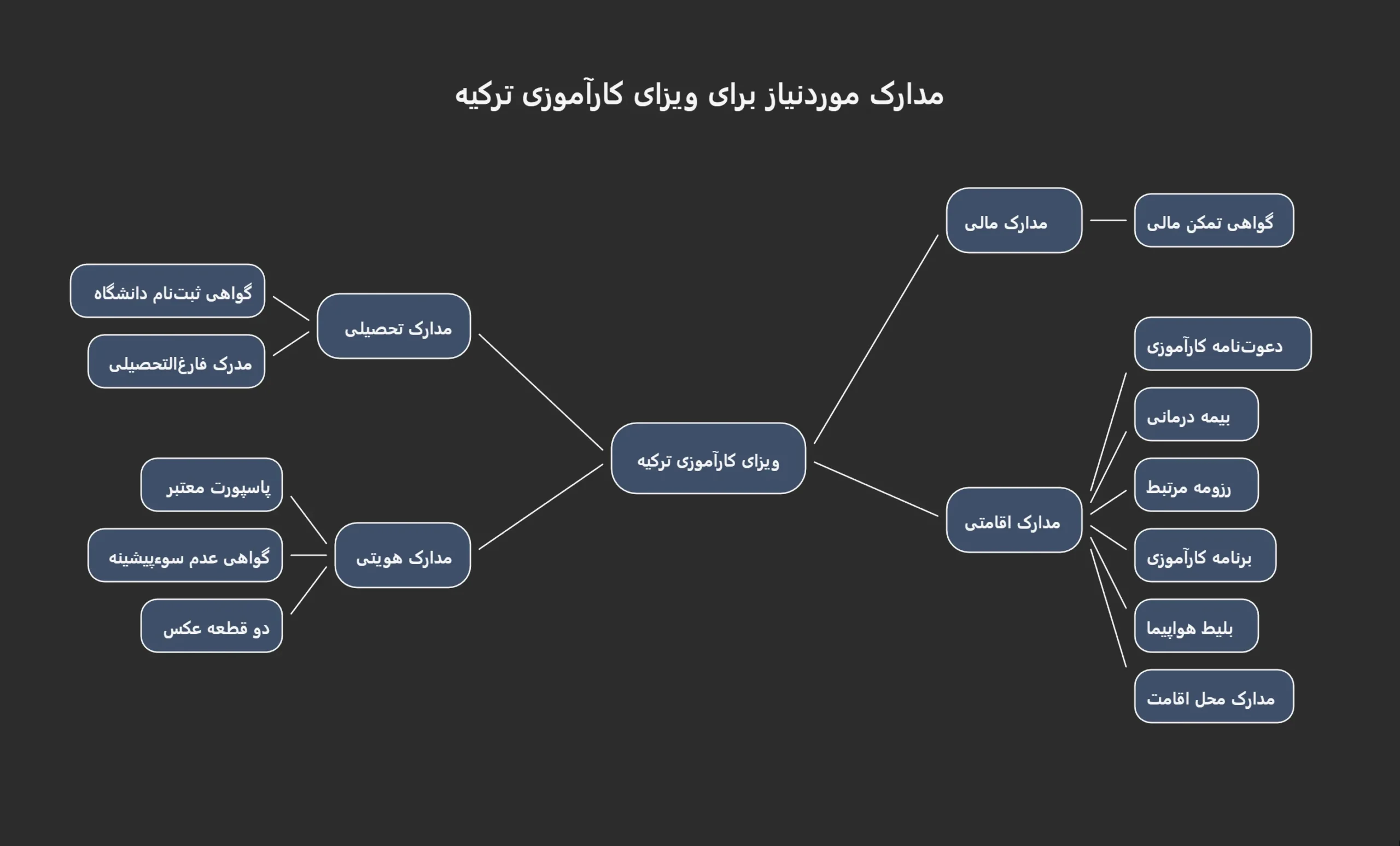 مراحل دریافت ویزای کارآموزی ترکیه