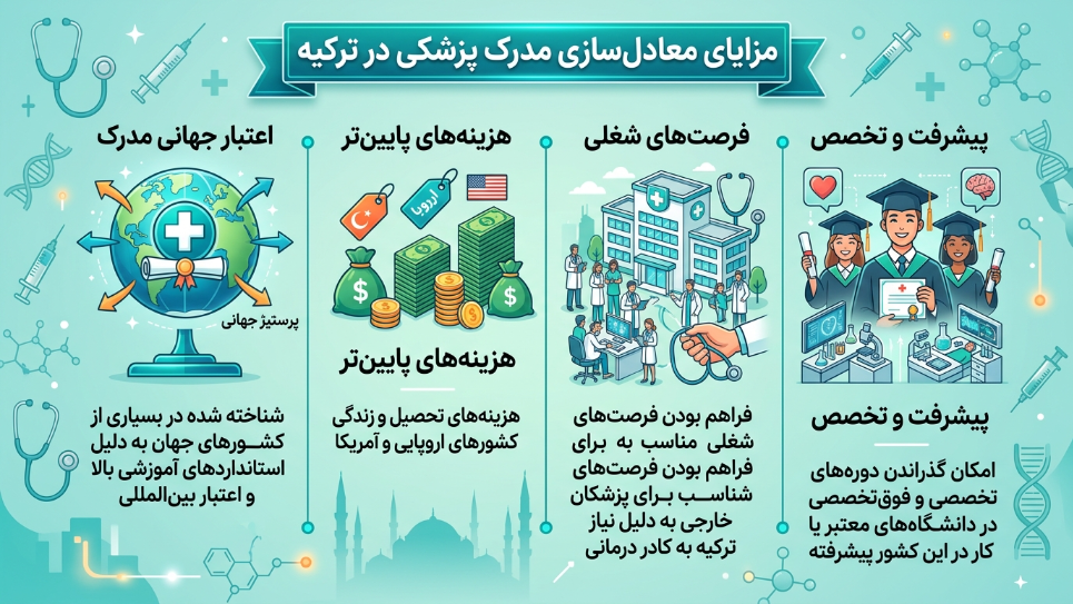 مزایای معادلسازی مدرک پزشکی ایران در ترکیه