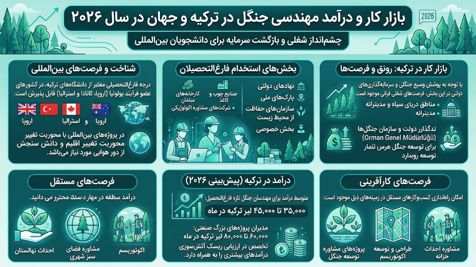درآمد رشته مهندسی جنگل در ترکیه 