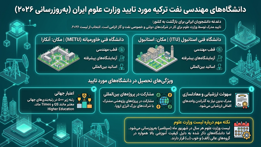 دانشگاه موردتایید مهندسی نفت در ترکیه 