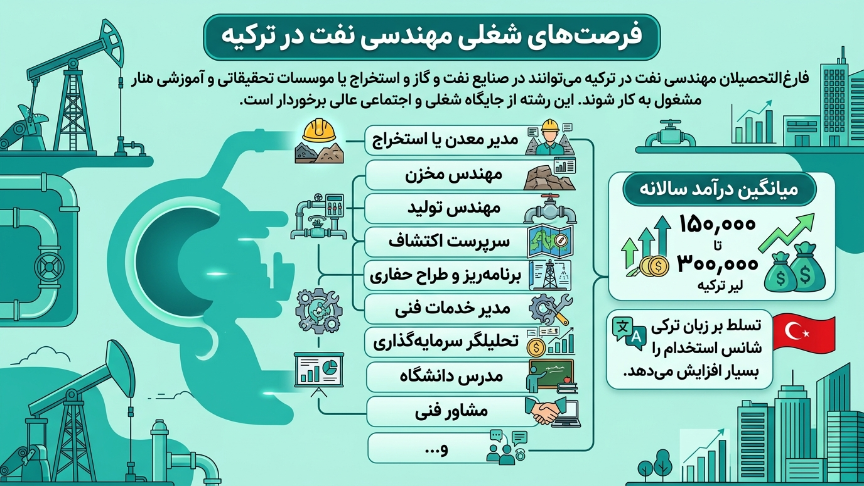 فرصتهای شغلی مهندسی نفت در ترکیه 