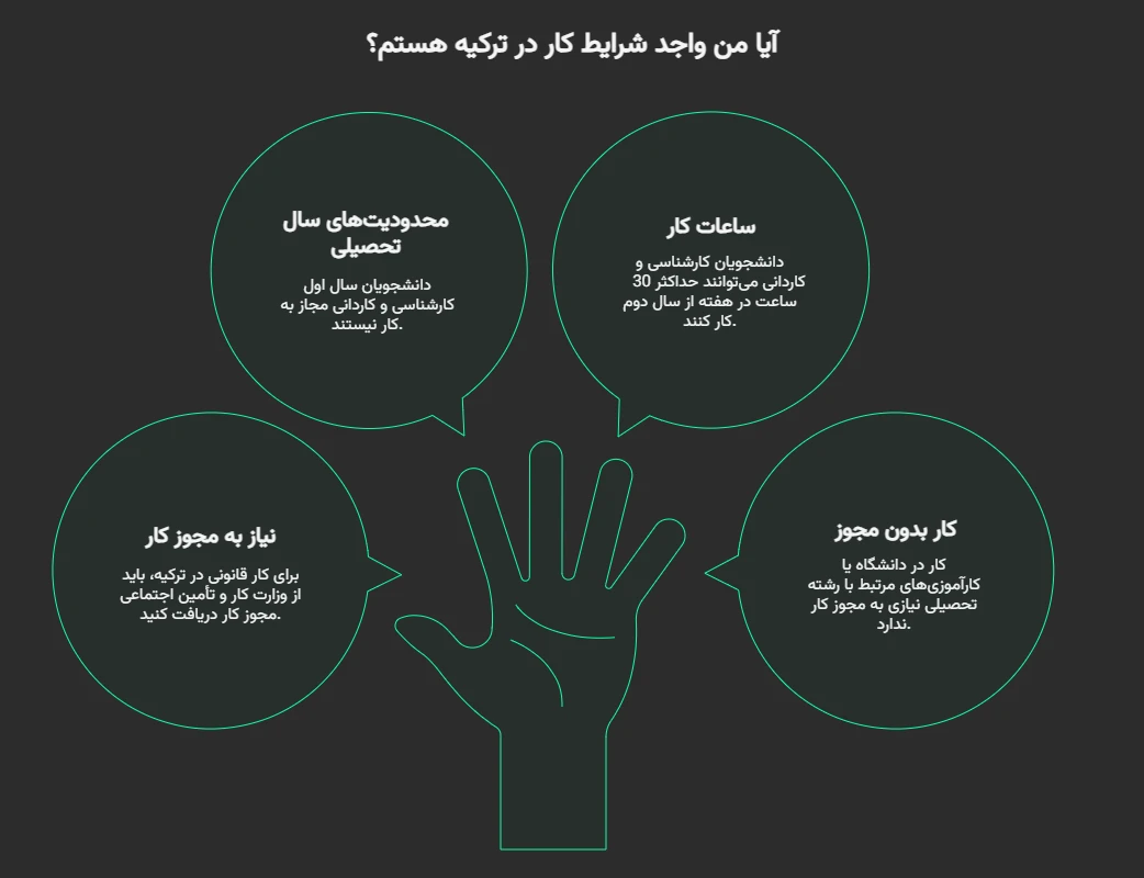 شرایط کار دانشجو در ترکیه