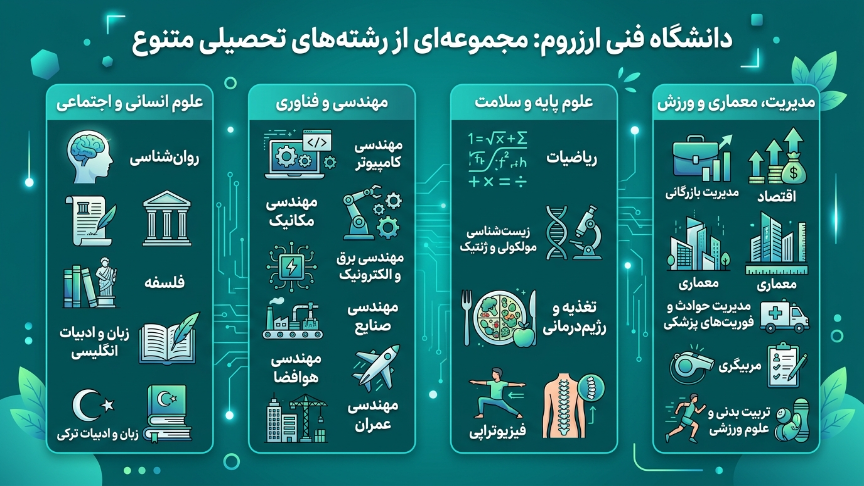 رشته دانشگاه ارزروم تکنیک 