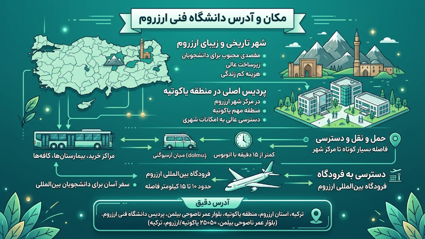 مکان دانشگاه ارزروم تکنیک 