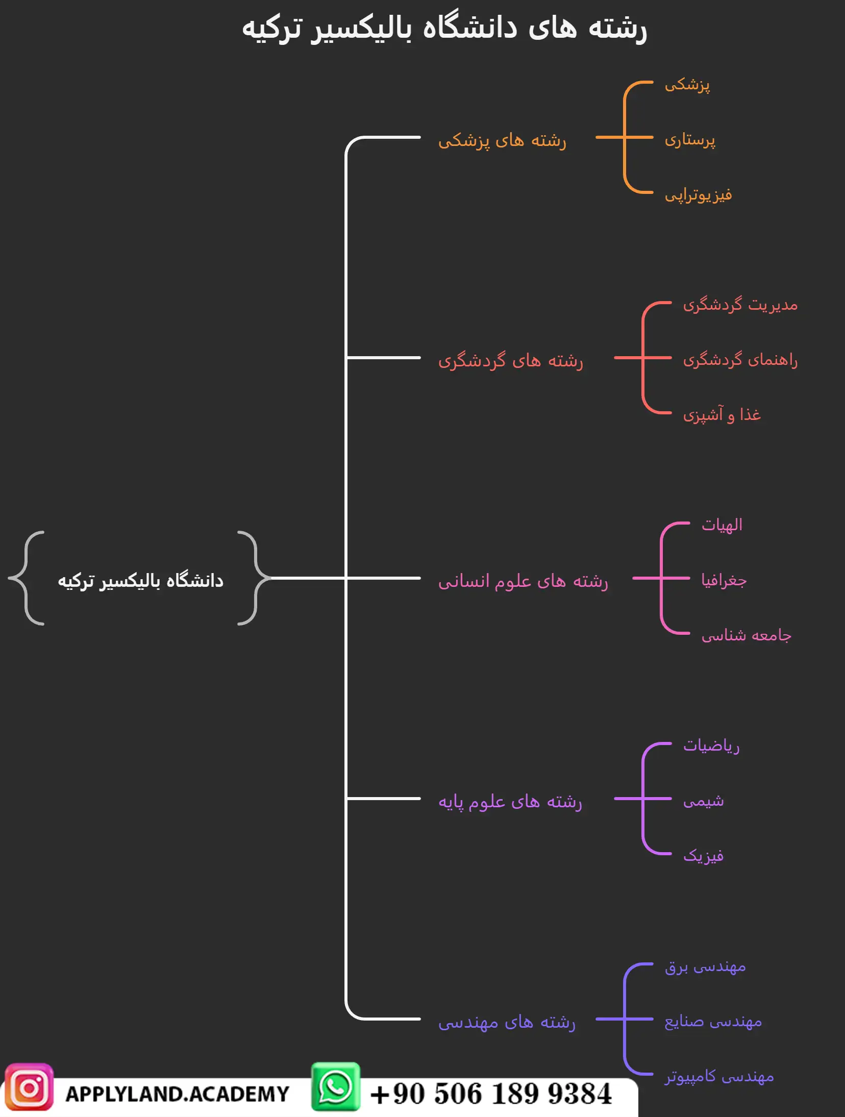 رشته های دانشگاه بالیکسیر ترکیه