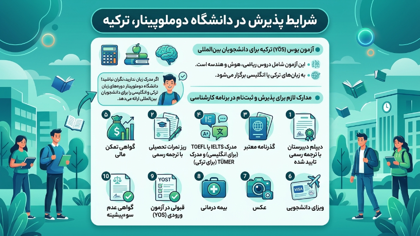 پذیرش دانشگاه دوملوپینار 