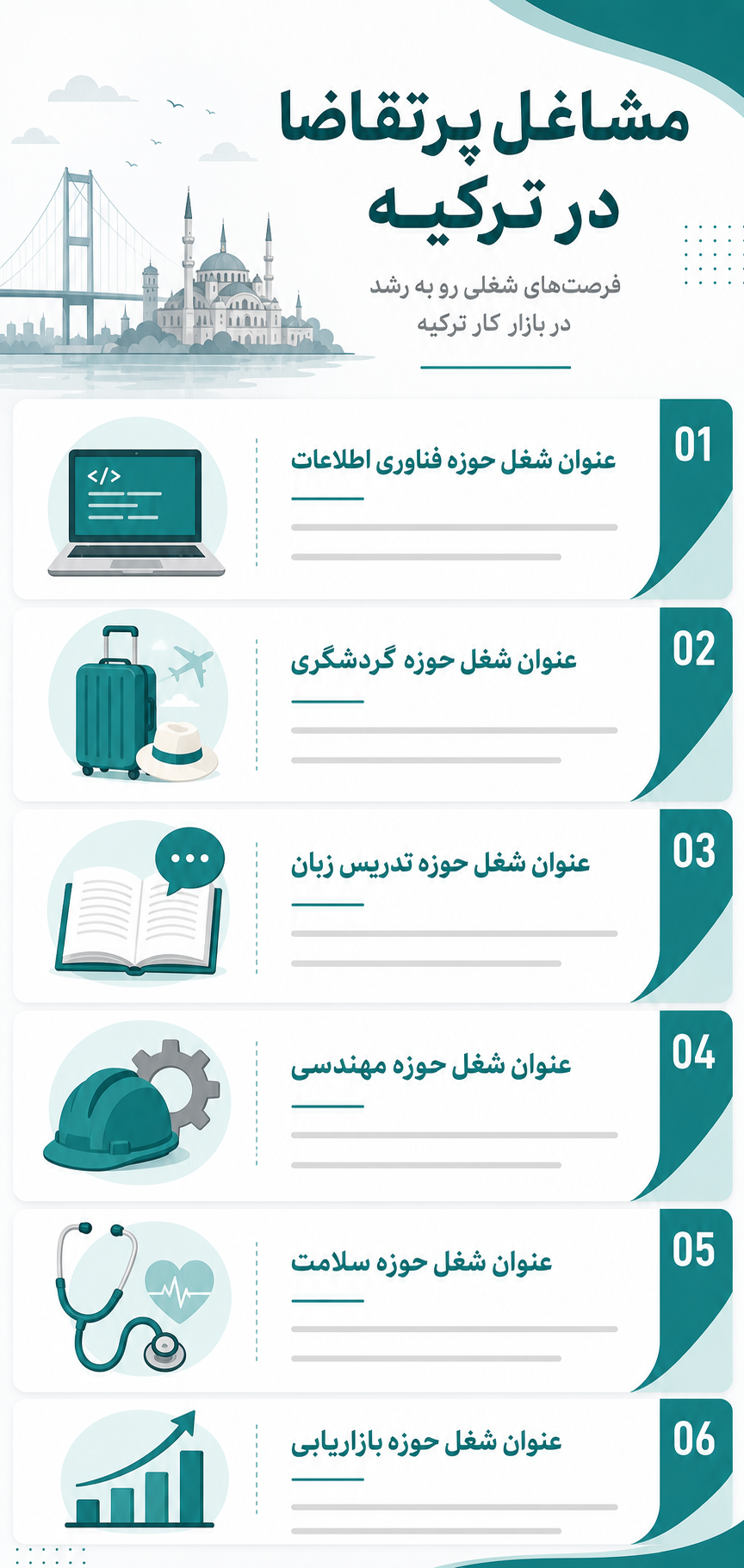مشاغل پرتقاضا در ترکیه 