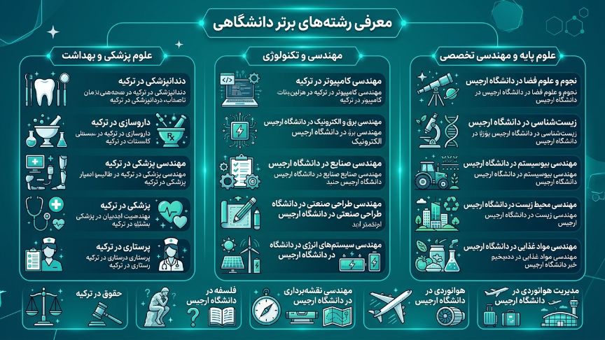 رشته دانشگاه ارجیس 