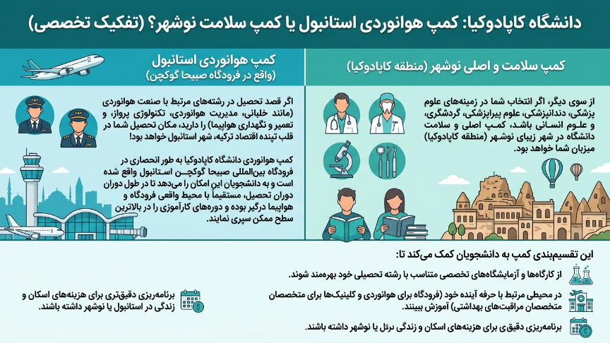 کمپ هوانوردی یا سلامت دانشگاه کاپادوکیا