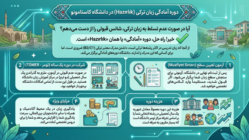 آمادگی زبان دانشگاه کاستامونو 