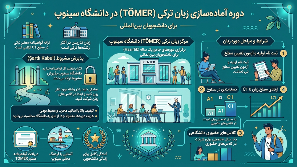 آزمون زبان دانشگاه سینوپ 