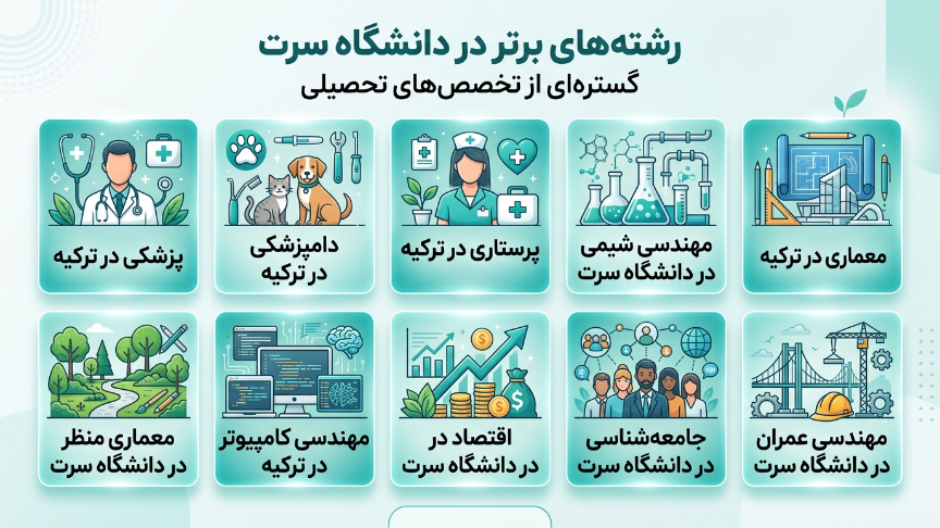 رشته هایدانشگاه سیرت 