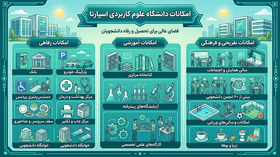 امکانات دانشگاه علوم کاربردی اسپارتا