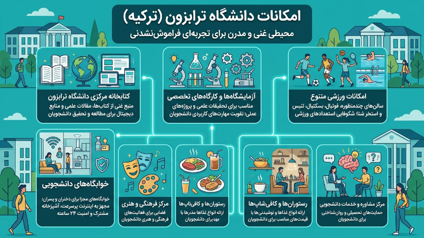 امکانات دانشگاه ترابزون 