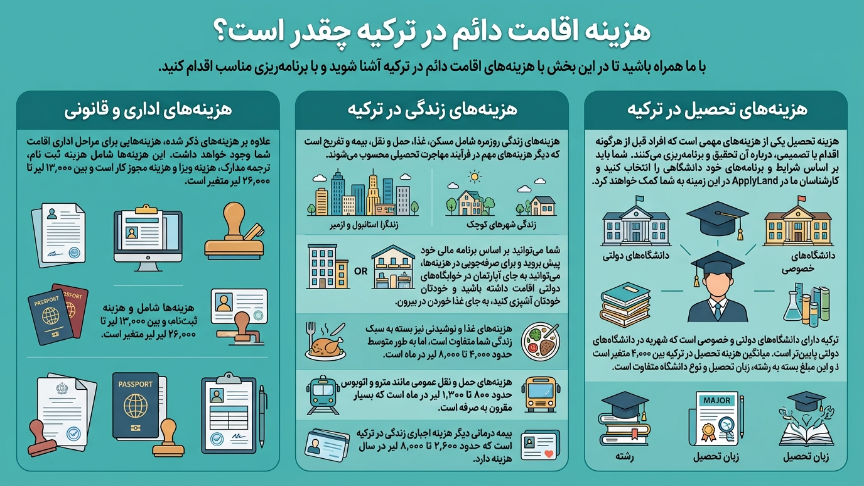 هزینه اقامت دائم ترکیه 