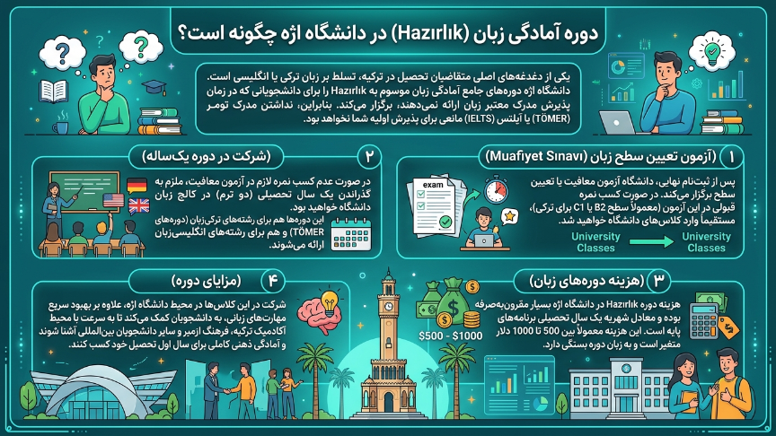 آمادگی زبان دانشگاه اژه 