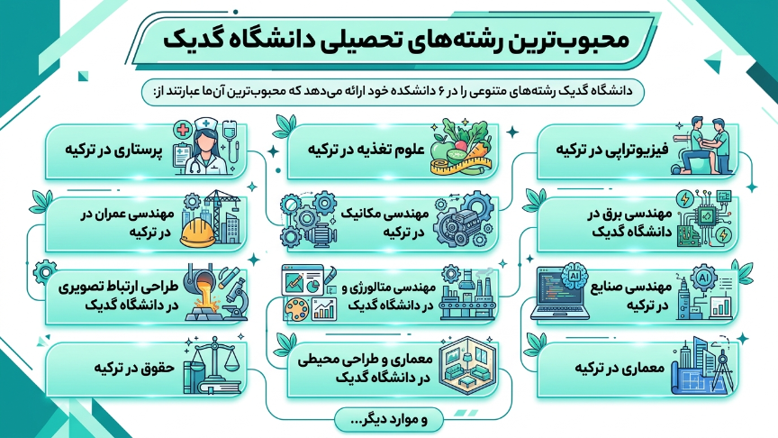 رشته دانشگاه گدیک استانبول 