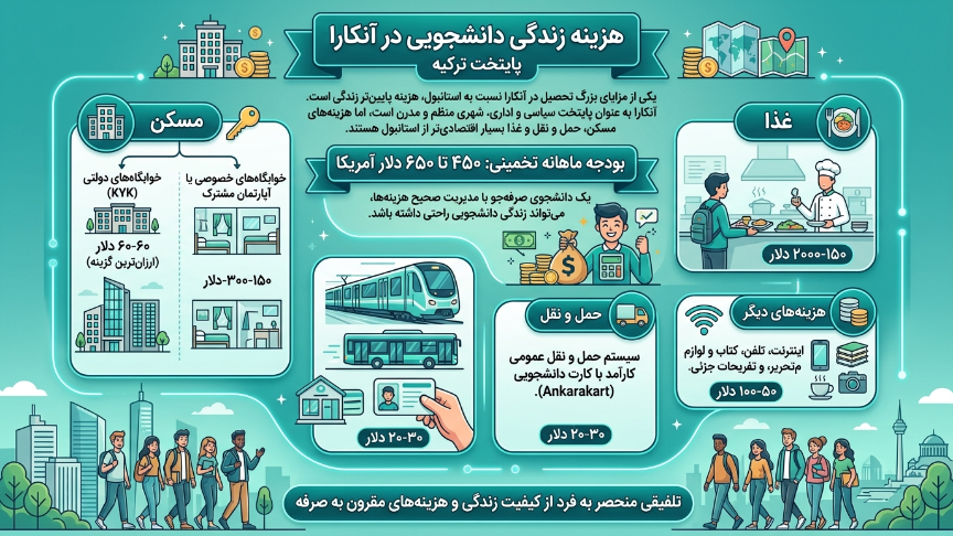 هزینه زندگی دانشجویی آنمارا
