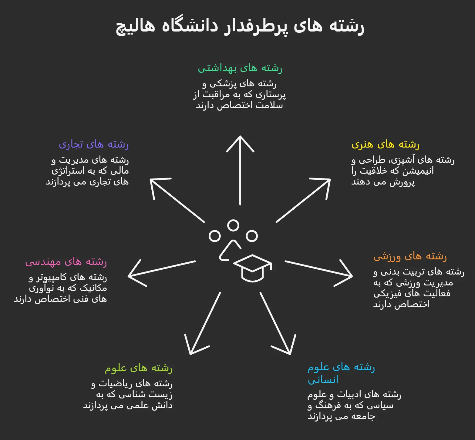رشته های دانشگاه هالیچ استانبول
