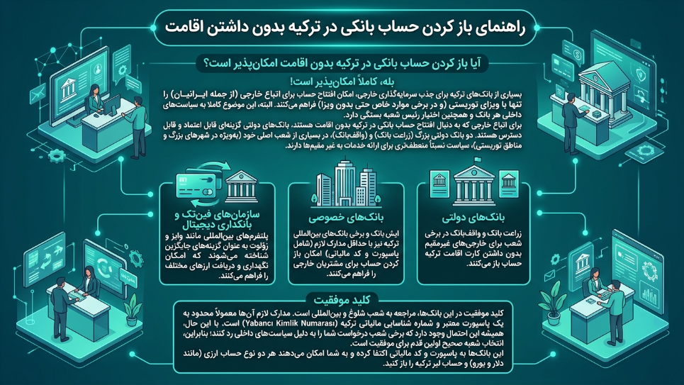 راهنمای افتتاح حساب در ترکیه 