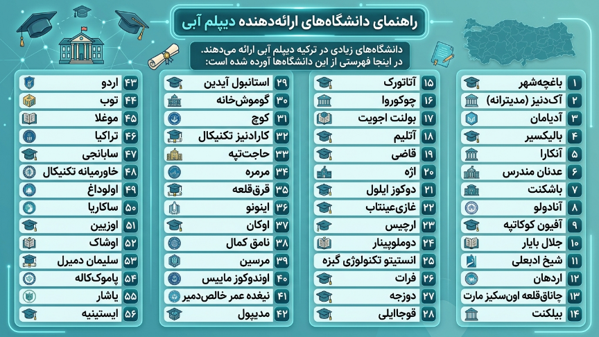 دانشگاههای دیپلم آبی ترکیه 