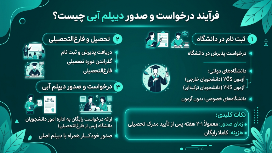 درخواست دیپلم آبی ترکیه 