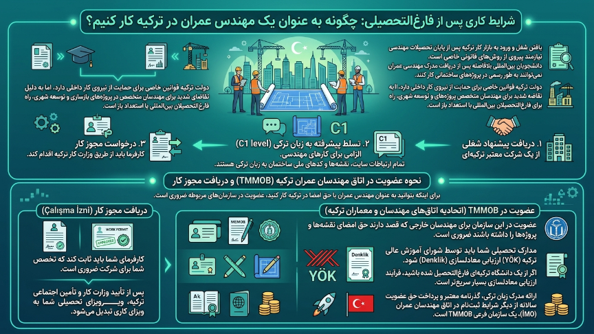 مهندسی عمرات در ترکیه  پس از فارغ التحصیلی 
